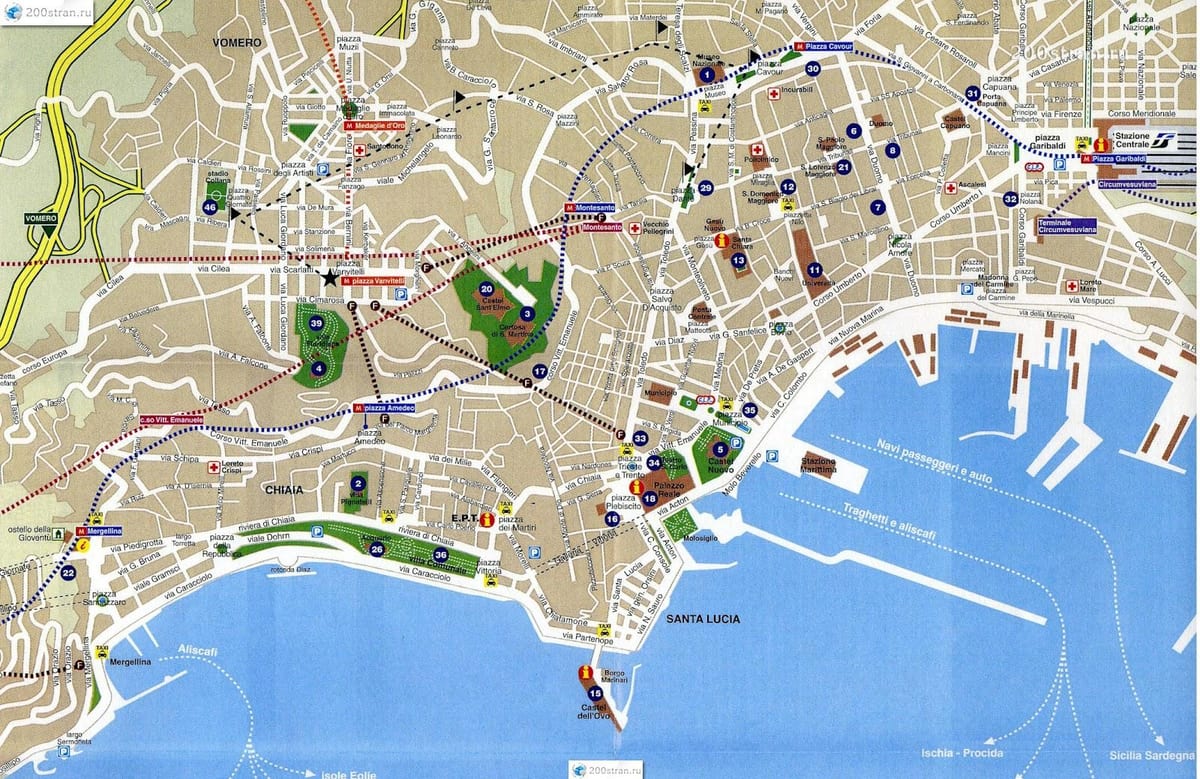 napoli mapa de la ciudad