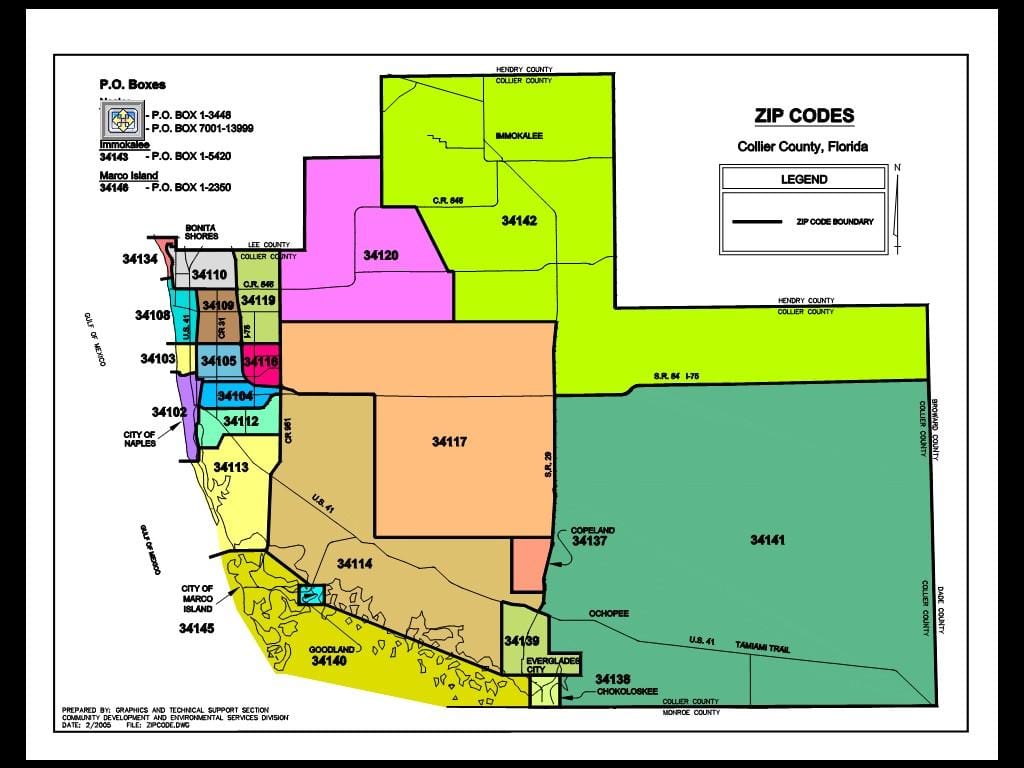 Mapa de nápoles, código postal