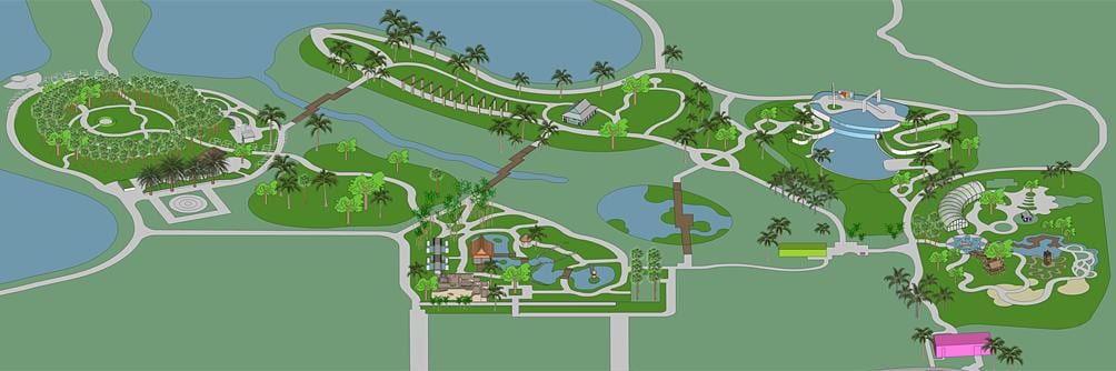 Mapa de jardín botánico de nápoles