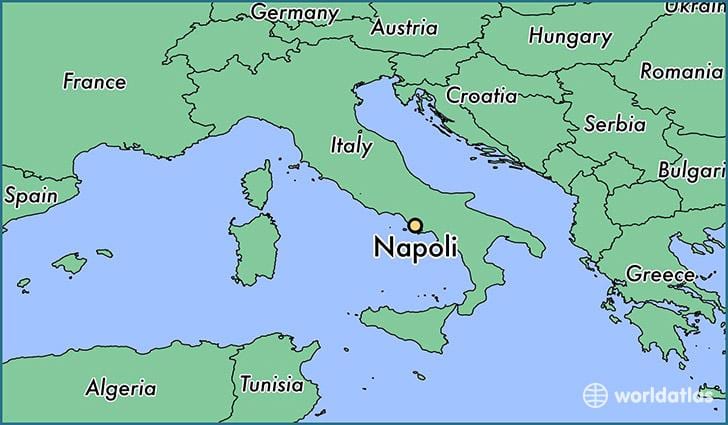 mapa de italia que muestra nápoles