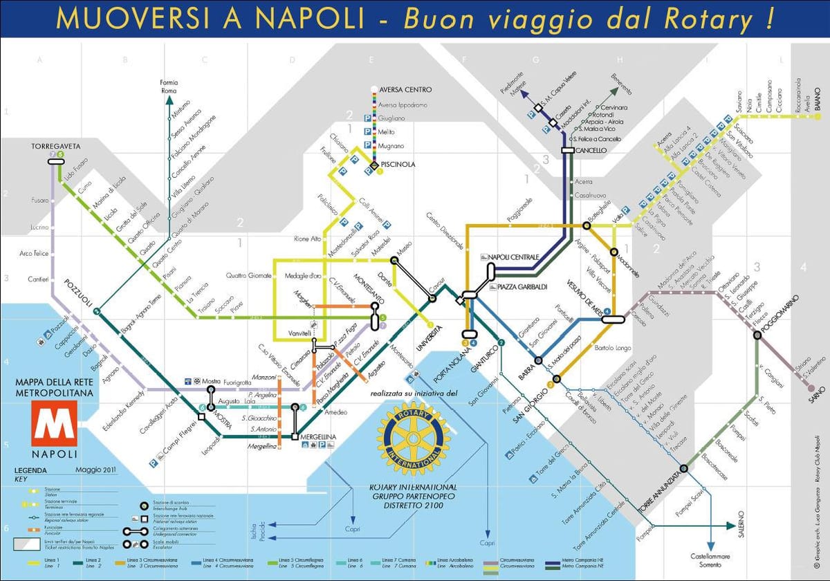 nápoles mapa de transporte