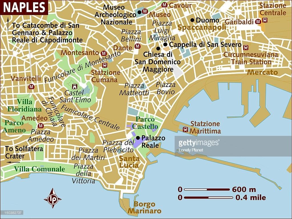 mapa de la ciudad de nápoles