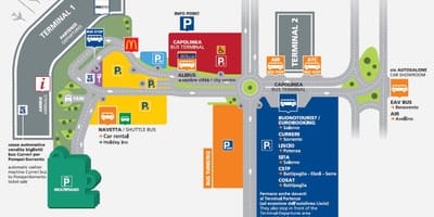 Napoli aeropuerto mapa