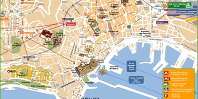 En el centro de nápoles mapa