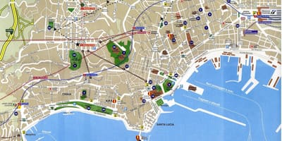Napoli mapa de la ciudad