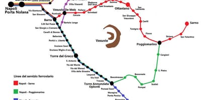 Mapa de trenes de nápoles