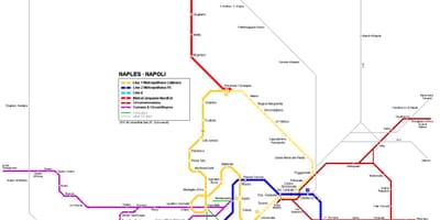 Napoli mapa del metro