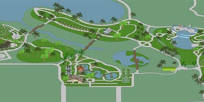 Mapa de jardín botánico de nápoles