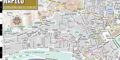 Mapa de calle de nápoles, italia