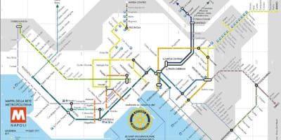 Nápoles mapa de transporte