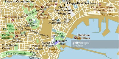 Mapa de la ciudad de nápoles