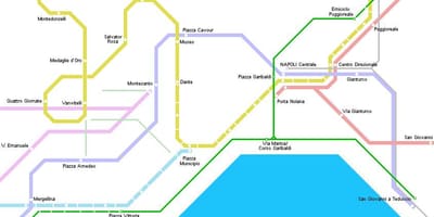 Mapa de nápoles tranvía 
