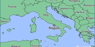 Mapa de nápoles, italia