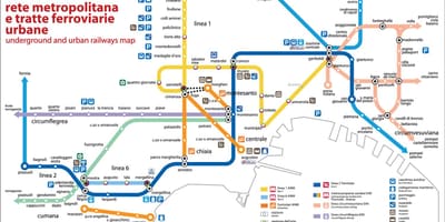 Nápoles mapa de autobuses