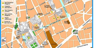 Mapa de spaccanapoli nápoles